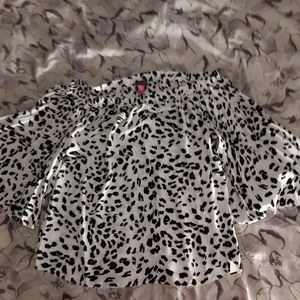 White leopard cute blouse
